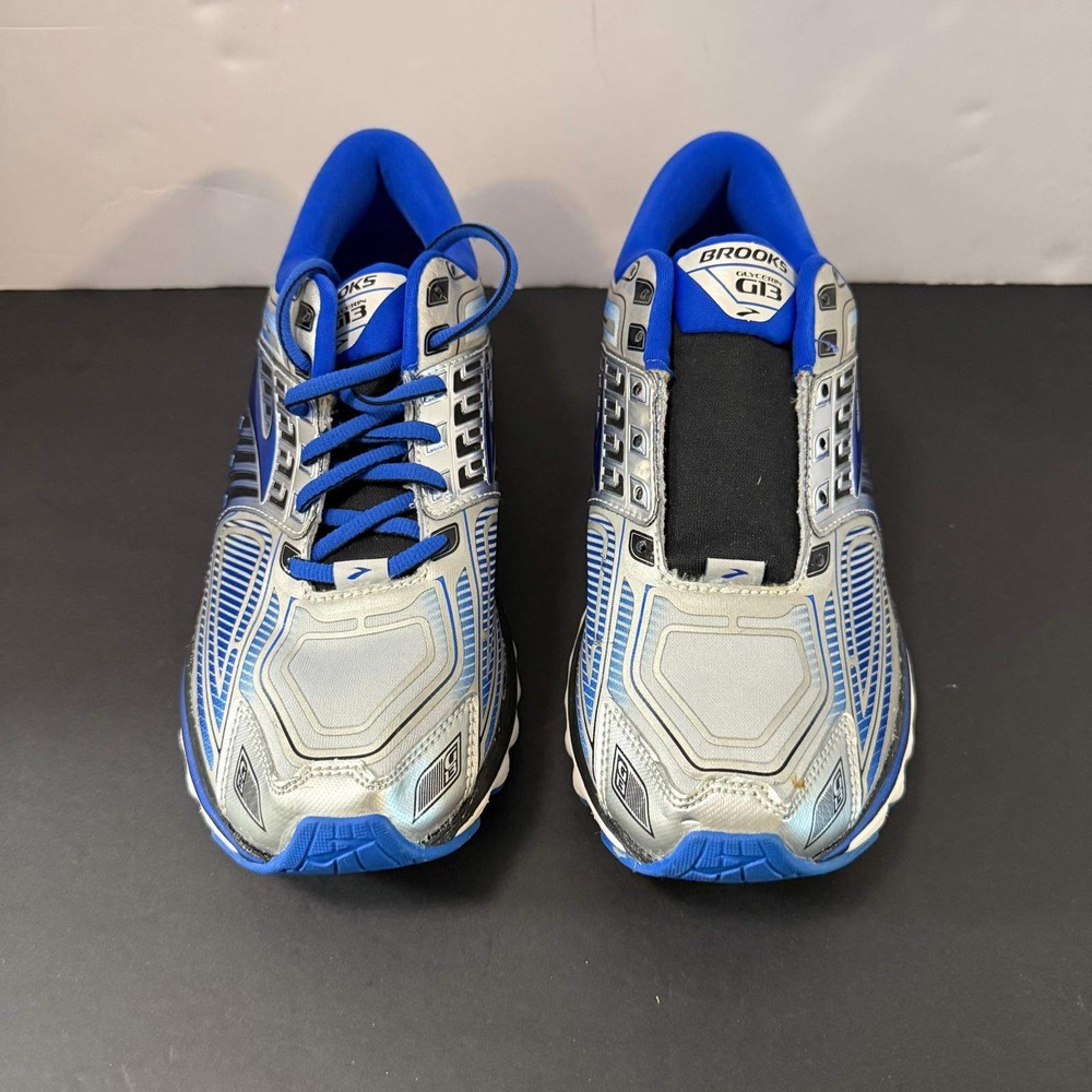 Brooks Glycerin 13 Mens Silver Blue Running Shoes 1101991D095 Size 9